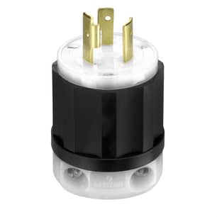 Thumbnail of the Locking Plug 20 Amp 250 Volt Industrial Grade in Black & White