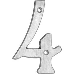 Thumbnail of the #4 CLASSIC 6 INCH HOUSE NUMBER BRUSHED ALUMINUM
