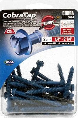 Thumbnail of the METAL CONCRETE SCREW ANCHOR WITH BLUE COATING 1/4" X 2-1/4"