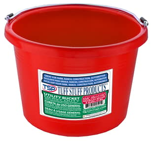 Thumbnail of the 8 Quart Plastic Bucket Red