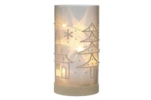 Thumbnail of the Led Cylinder Glass Stand Snowy Tree 6.75"