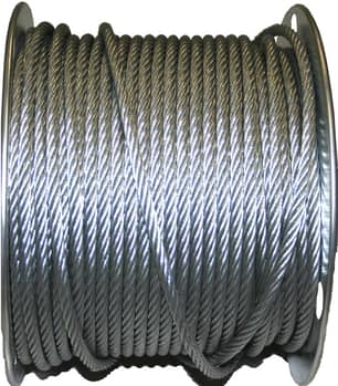 Thumbnail of the KingChain 3/16 in. x 250 ft. Galvanized Aircraft Cable, 7x19 Construction - 850 lbs Safe Work Load - Reeled