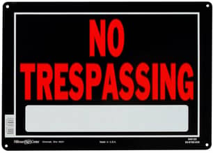 Thumbnail of the 10" X 14" Sign - No Trespassing