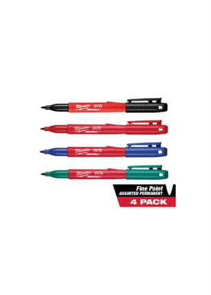 Thumbnail of the Milwaukee 4 Pack INKZALL® Color Fine Point Marker