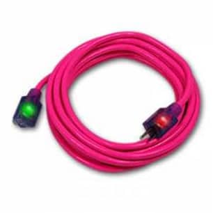 Thumbnail of the Pro Glo® 14/3 SJTW Lighted 15' Extension Cord with CGM - Pink