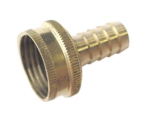 Thumbnail of the ADAPTER BRASS STAMPED 3/4 FHT X 1/2 ID BARB SWIVEL