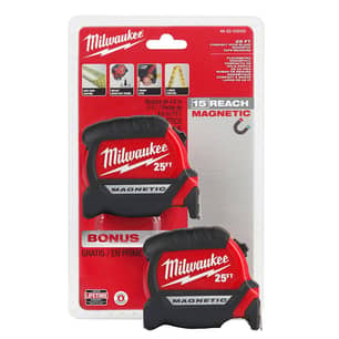 Thumbnail of the Milwaukee® 2 Pack 25Ft Magnetic Wide Blade Tape Measure