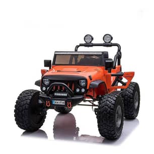 Thumbnail of the Kids On Wheelz 12V Lifted Jeep 2 Seat Ride On Orange