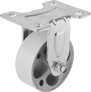 Thumbnail of the 2-Inch Rigid Plate Cast Iron Caster, 125-lb Load Capacity