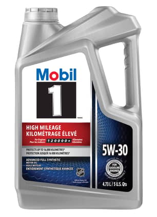 Thumbnail of the MOBIL 1 HIGH MILEAGE FULL SYNTHETIC OIL 5W 30 4.73L