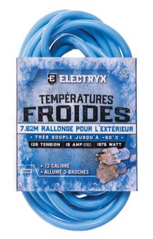 Thumbnail of the Electryx 25' Cold Weather Outdoor Extension Cord - 12 Gauge, Blue