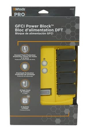 Thumbnail of the 4 OUTLET POWER BLOCK WITH GFCI PROTECTION DEBRIS