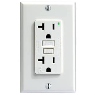 Thumbnail of the Decora 20A Slim GFCI Tamper-Resistant Receptacle in White