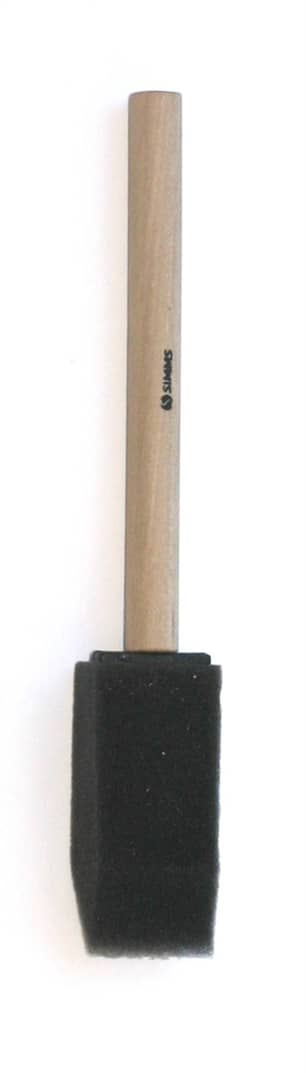 Thumbnail of the Foam paint brush 25mm, rounded wooden dowel- style handles