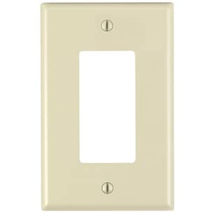 Thumbnail of the 1-Gang Decora Wallplate Midway Size in Ivory