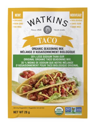Thumbnail of the Watkins 35% Less Sodium Taco Seasoning 28g