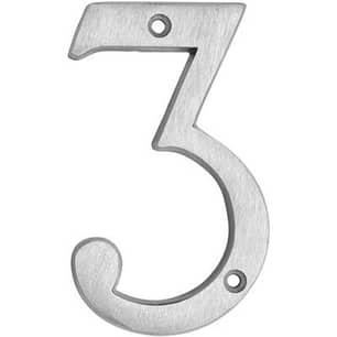 Thumbnail of the #3 CLASSIC 4 INCH HOUSE NUMBER BRUSHED ALUMINUM
