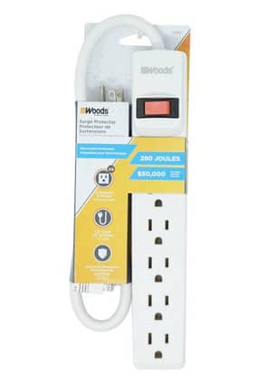 Thumbnail of the 6 OUTLET SURGE STRIP 280 JOULESOVERLOAD PROTECT