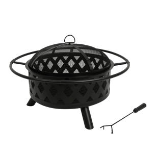 Thumbnail of the Livingscape™ 30" Round Steel Fire Pit-Spark Screen and Poker Included