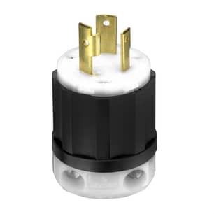Thumbnail of the Locking Plug 30 Amp 125 Volt Industrial Grade in Black & White