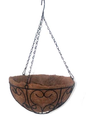 Thumbnail of the 14" Coco Basket with Decorative Metal Frame.