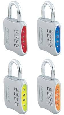 Thumbnail of the Padlock with Numeric Combination - Metal - Assorted Colors