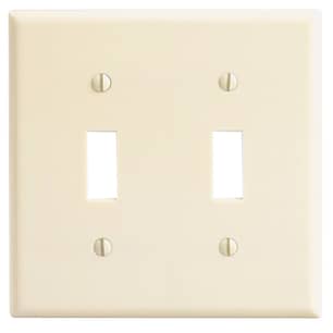 Thumbnail of the 2-Gang Toggle Device Switch Wallplate in Ivory