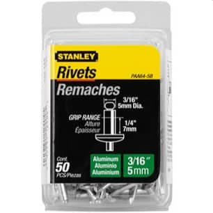 Thumbnail of the STANLEY RIVETS 3/16IN X 1/4IN ALUMINUM 50PK
