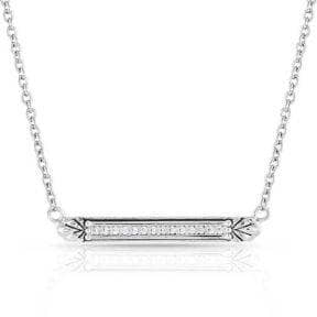 Thumbnail of the Montana Silversmiths® Setting The Crystal Bar Necklace