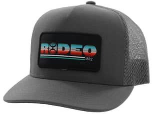 Thumbnail of the Grey 5 Panel Trucker Cap With Serape Black Rectangle Patch