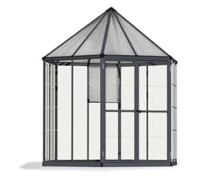 Thumbnail of the Canopia By Palram® 8ft. Oasis Hexagon Greenhouse Gray Frame