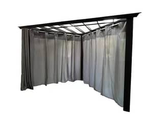 Thumbnail of the Three Sided Corner Pergola with Curtains