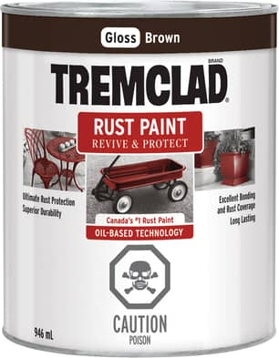 Thumbnail of the Tremclad Rust Paint  Brown 946ml