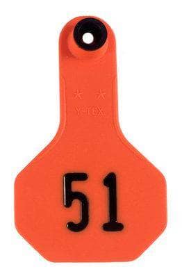 Thumbnail of the Y Tex Ear Tags Orange All American 3* Combo Blank
