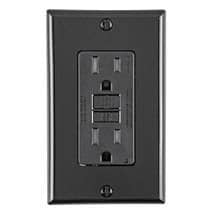 Thumbnail of the Decora 15A Slim GFCI Tamper-Resistant Receptacle in Black