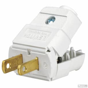 Thumbnail of the Angle Plug 15A 125V 2-Pole 2-Wire polarized in White