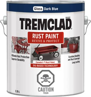 Thumbnail of the Tremclad Rust Paint Dark Blue 3.78L