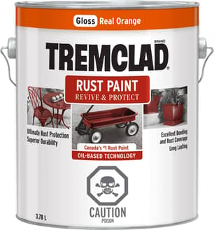 Thumbnail of the Tremclad Rust Paint Real Orange 3.78L
