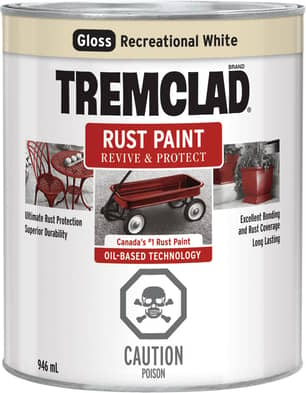 Thumbnail of the Tremclad Rust Paint Rec. White 946ml