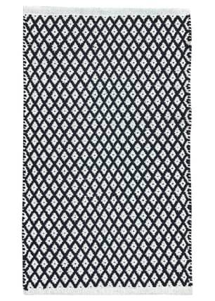 Thumbnail of the 20x34 Woven Lattice Black Scatter Rug