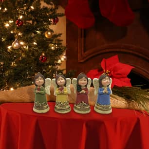 Thumbnail of the 'Heavenly Christmas Angel Bell Ornaments