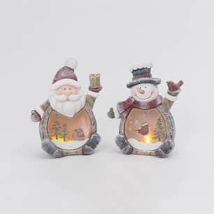 Thumbnail of the Lighted Magnesium Holiday Santa & Snowman