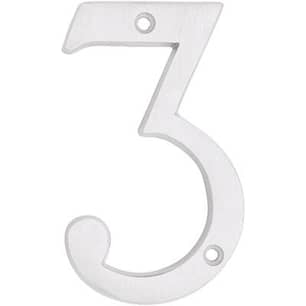 Thumbnail of the #3 CLASSIC 6 INCH HOUSE NUMBER WHITE