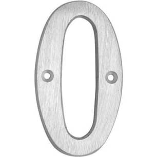 Thumbnail of the #0 CLASSIC 4 INCH HOUSE NUMBER BRUSHED ALUMINUM