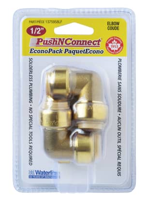 Thumbnail of the Push N' Connect 1/2" Elbows 4 Pack