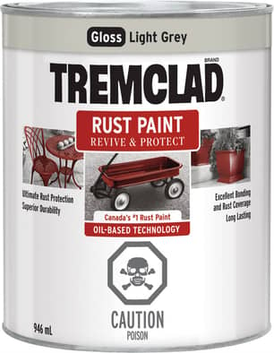 Thumbnail of the Tremclad Rust Paint Light Grey 946ml