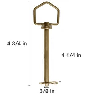Thumbnail of the Swivel Handle Hitch Pin W/Clip 3/8" X 4 1/4"
