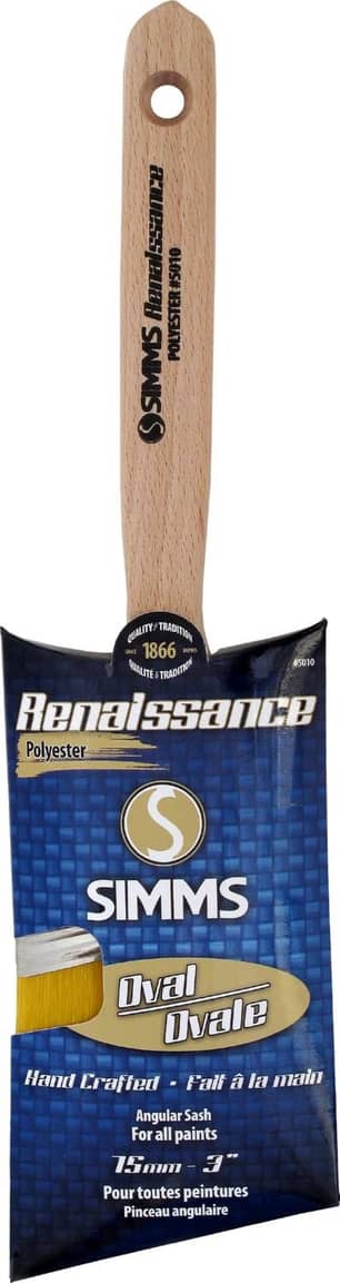 Thumbnail of the Renaissance 75mm angular Oval brushes, Nylyn blend filaments superior pick-up and release for all paints