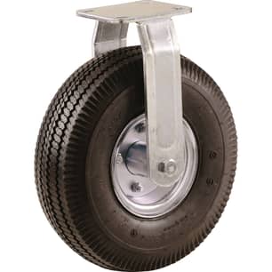 Thumbnail of the 10-Inch Pneumatic Caster Wheel, Rigid Plate, Steel Hub with Ball Bearings, 5/8-Inch Bore Centered Axle