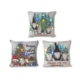 Thumbnail of the 16"L Lighted Holiday Gnome Pillow